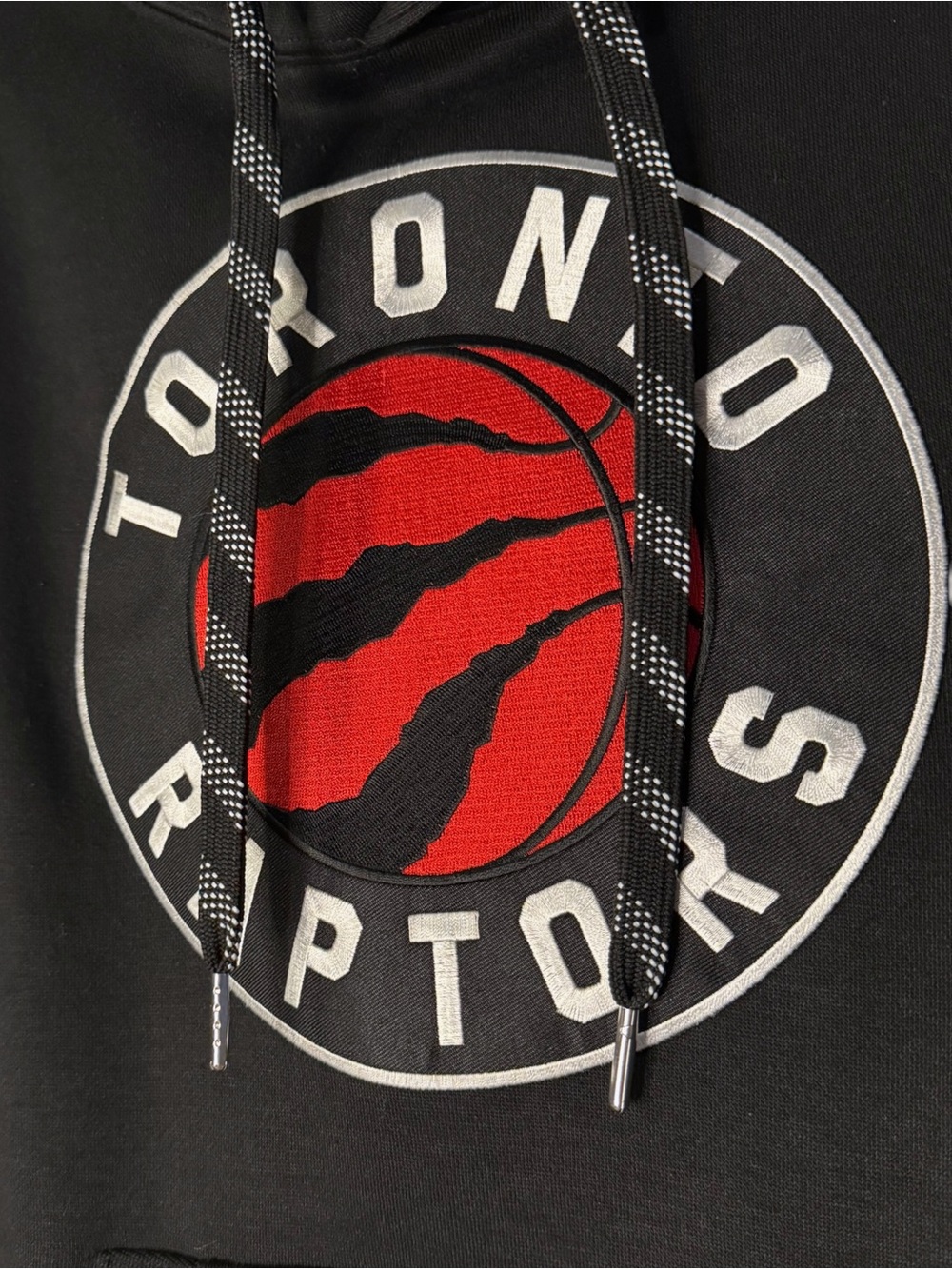 Toronto Raptors NBA Express Twill Logo Fleece Hoodie Black Unisex Medium